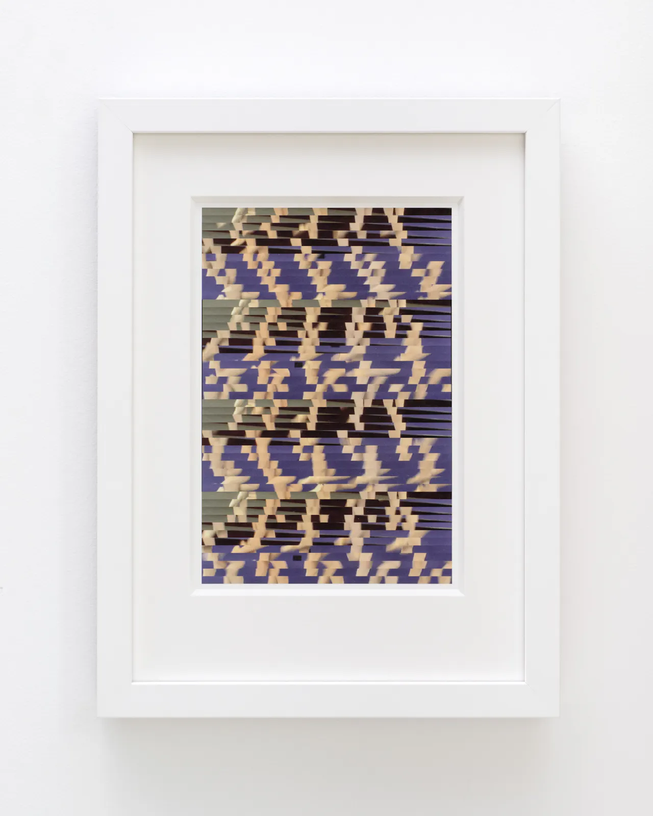 Archival pigment print on cotton rag, white wood frame
