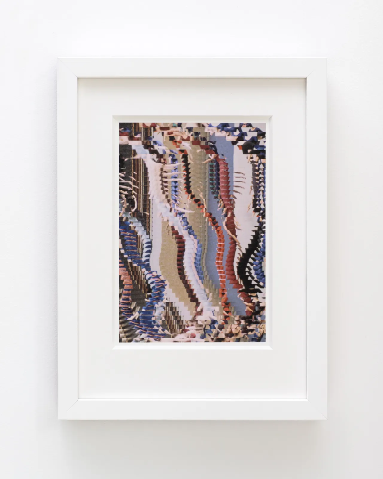 Archival pigment print on cotton rag, white wood frame