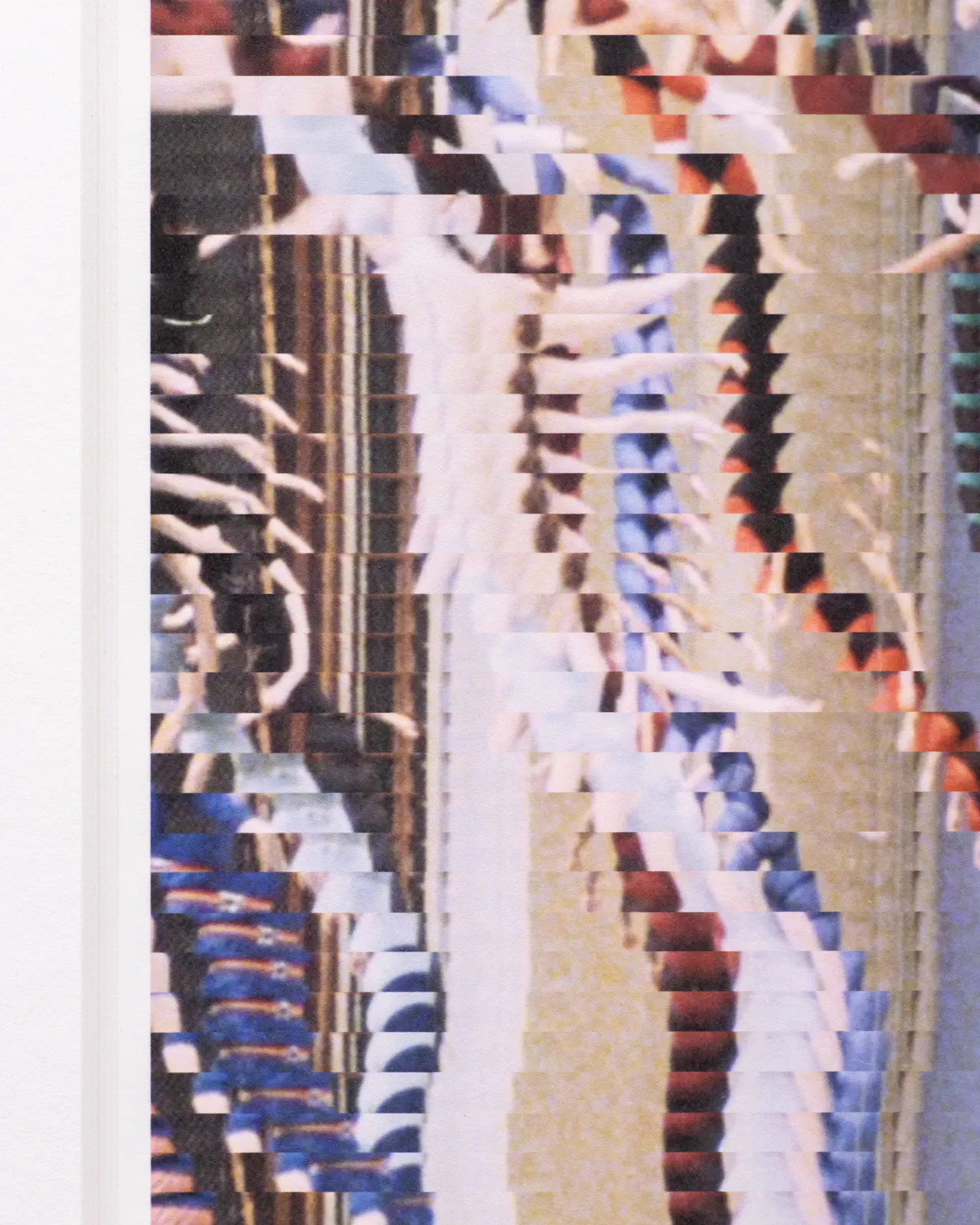 Archival pigment print on cotton rag, white wood frame