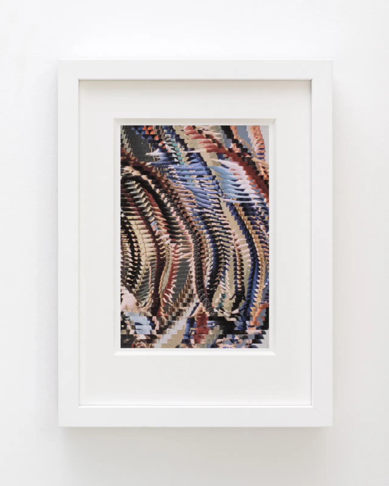 Archival pigment print on cotton rag, white wood frame