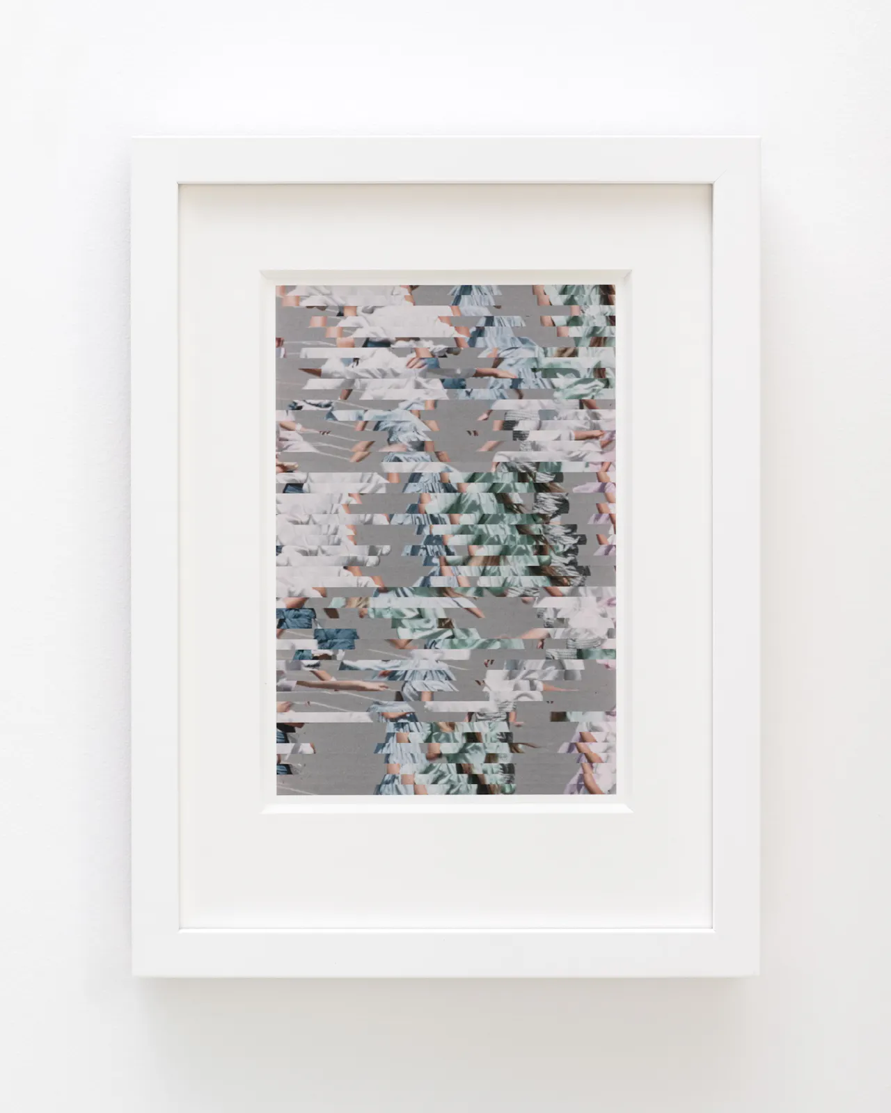 Archival pigment print on cotton rag, white wood frame