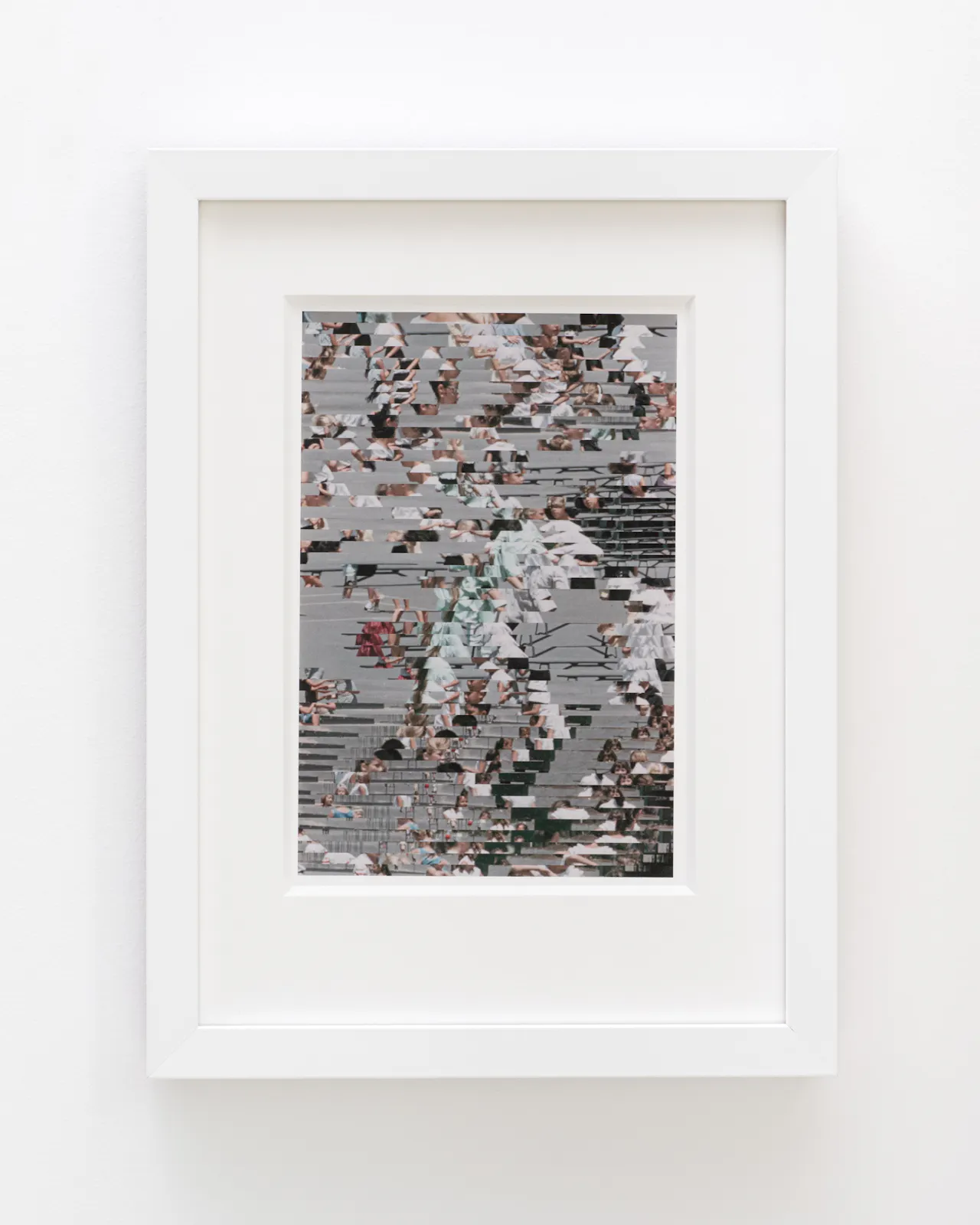 Archival pigment print on cotton rag, white wood frame