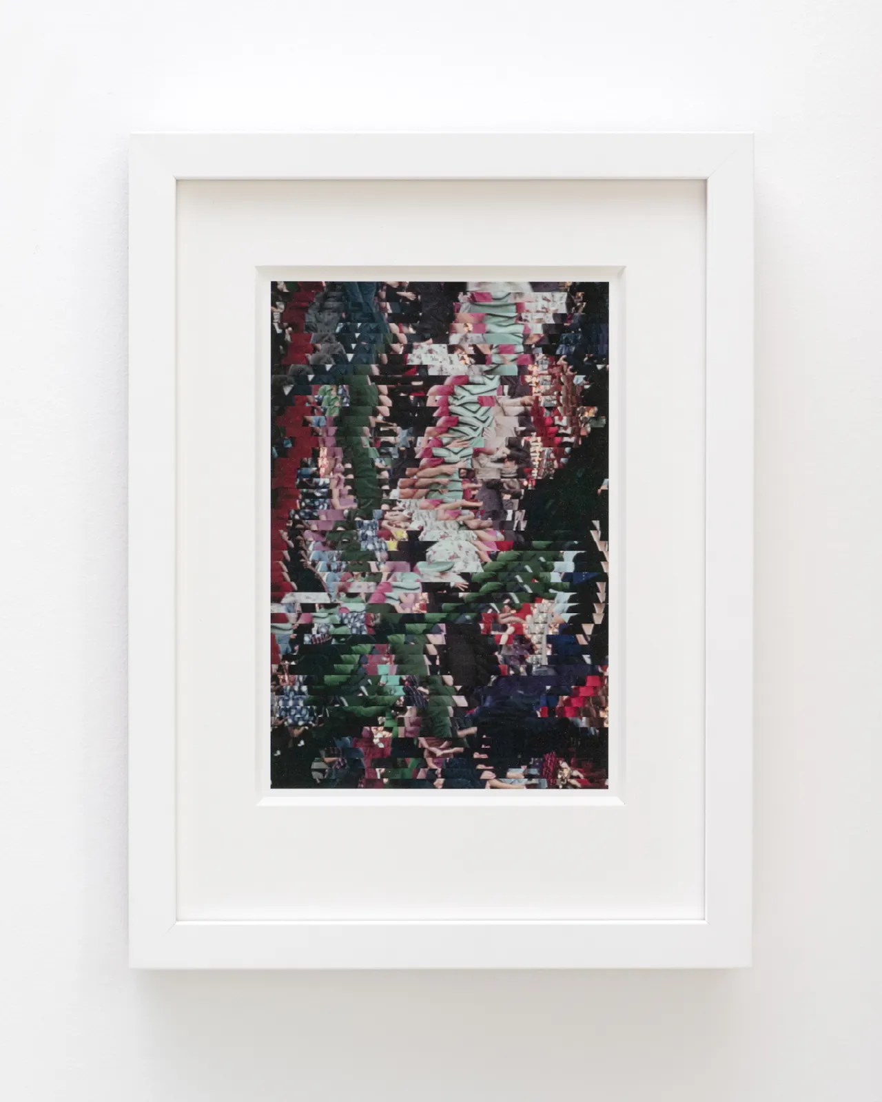 Archival pigment print on cotton rag, white wood frame