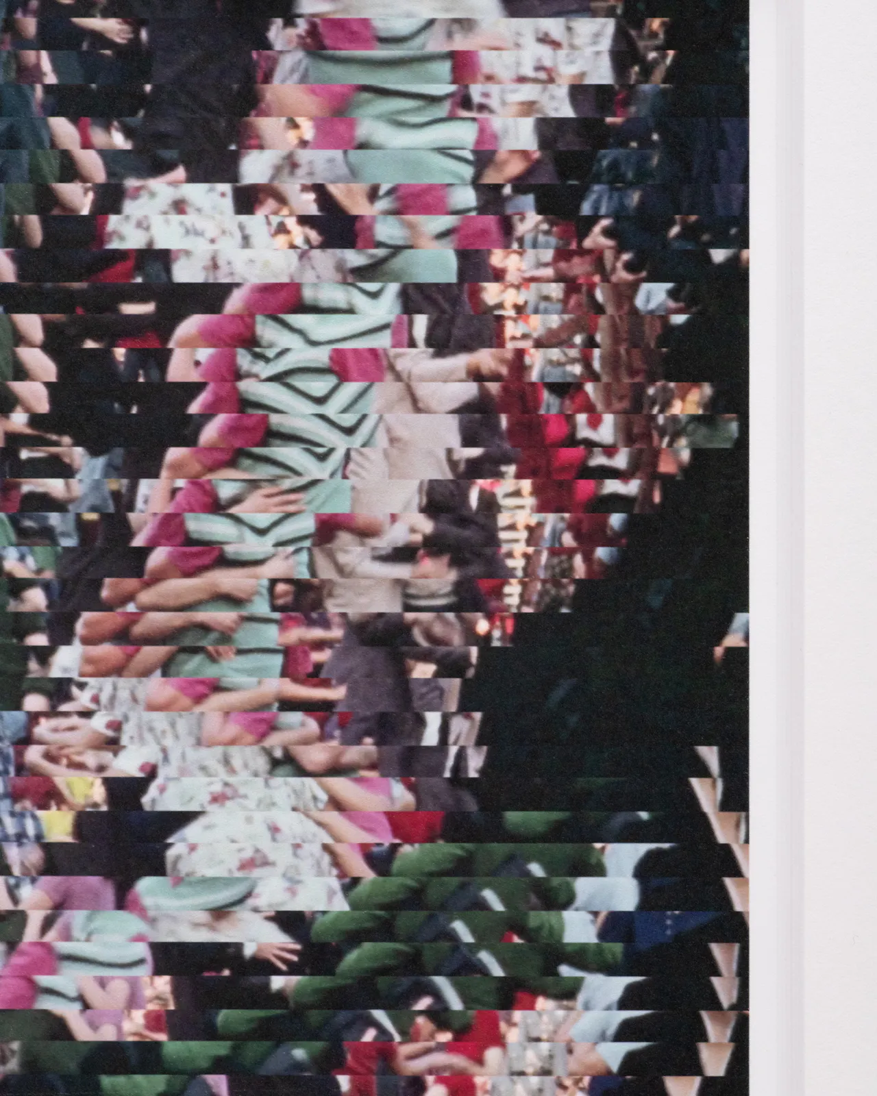 Archival pigment print on cotton rag, white wood frame