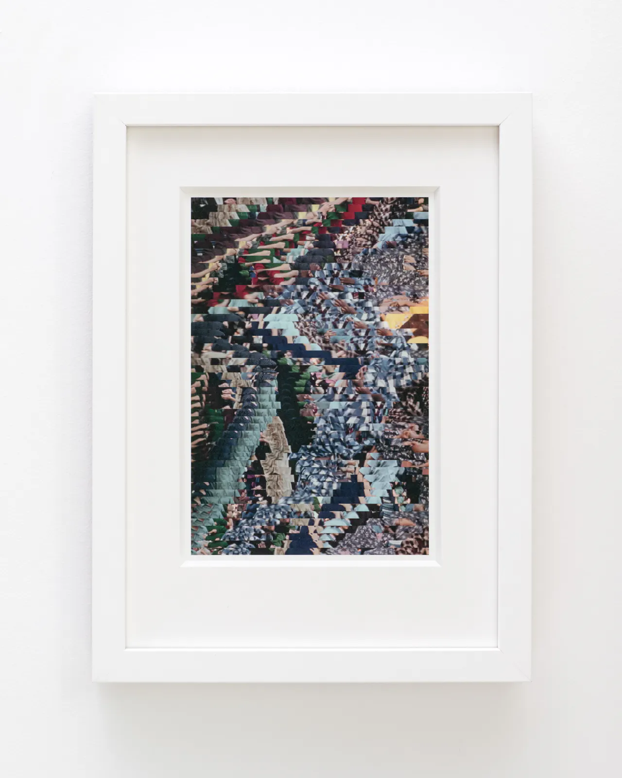Archival pigment print on cotton rag, white wood frame