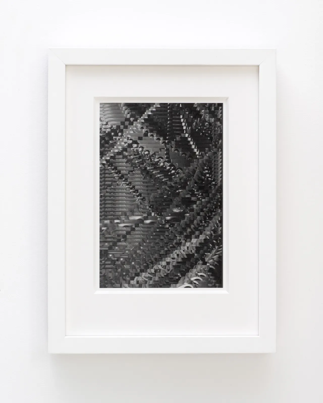 Archival pigment print on cotton rag, white wood frame