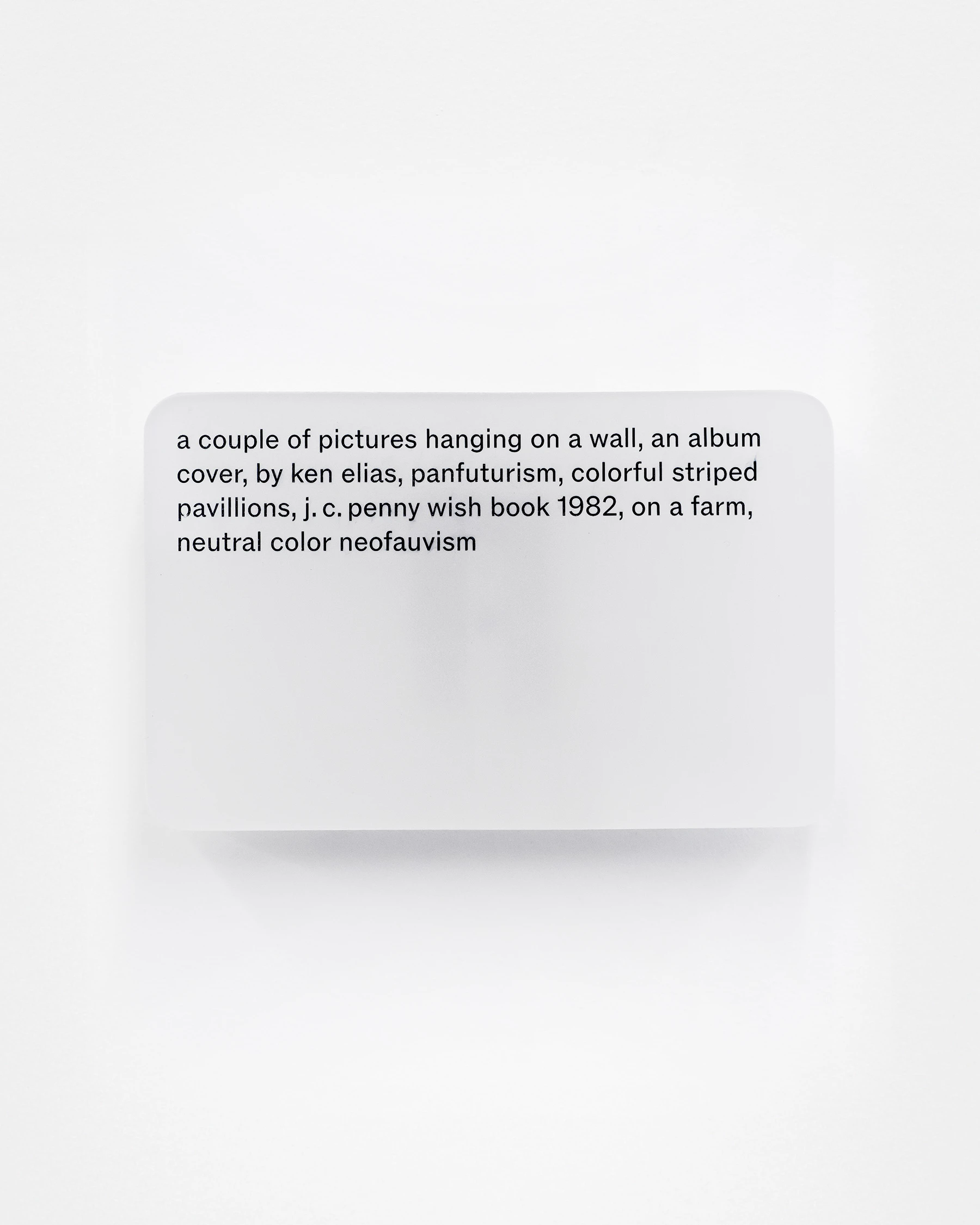 Resin cast pigment print