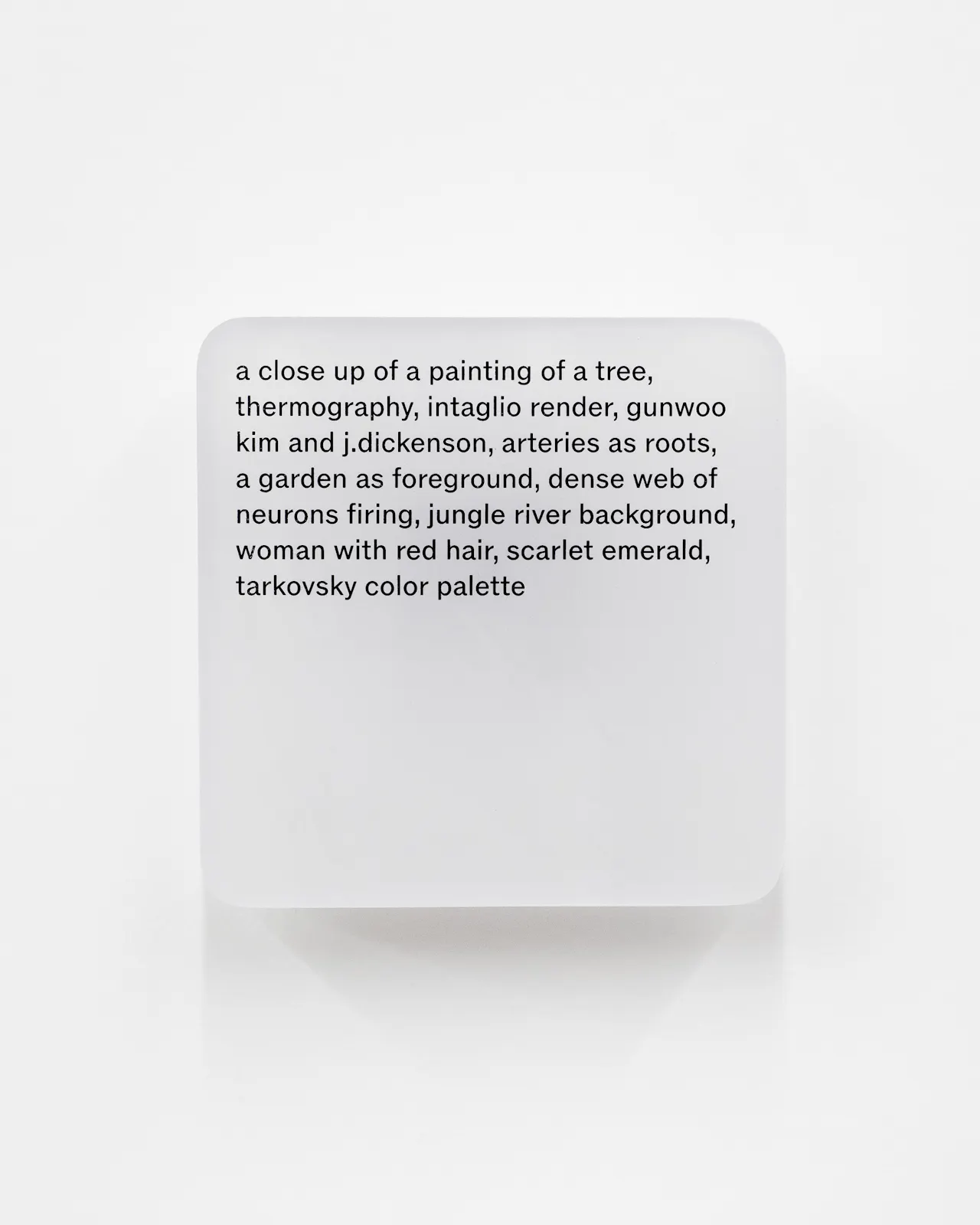 Resin cast pigment print