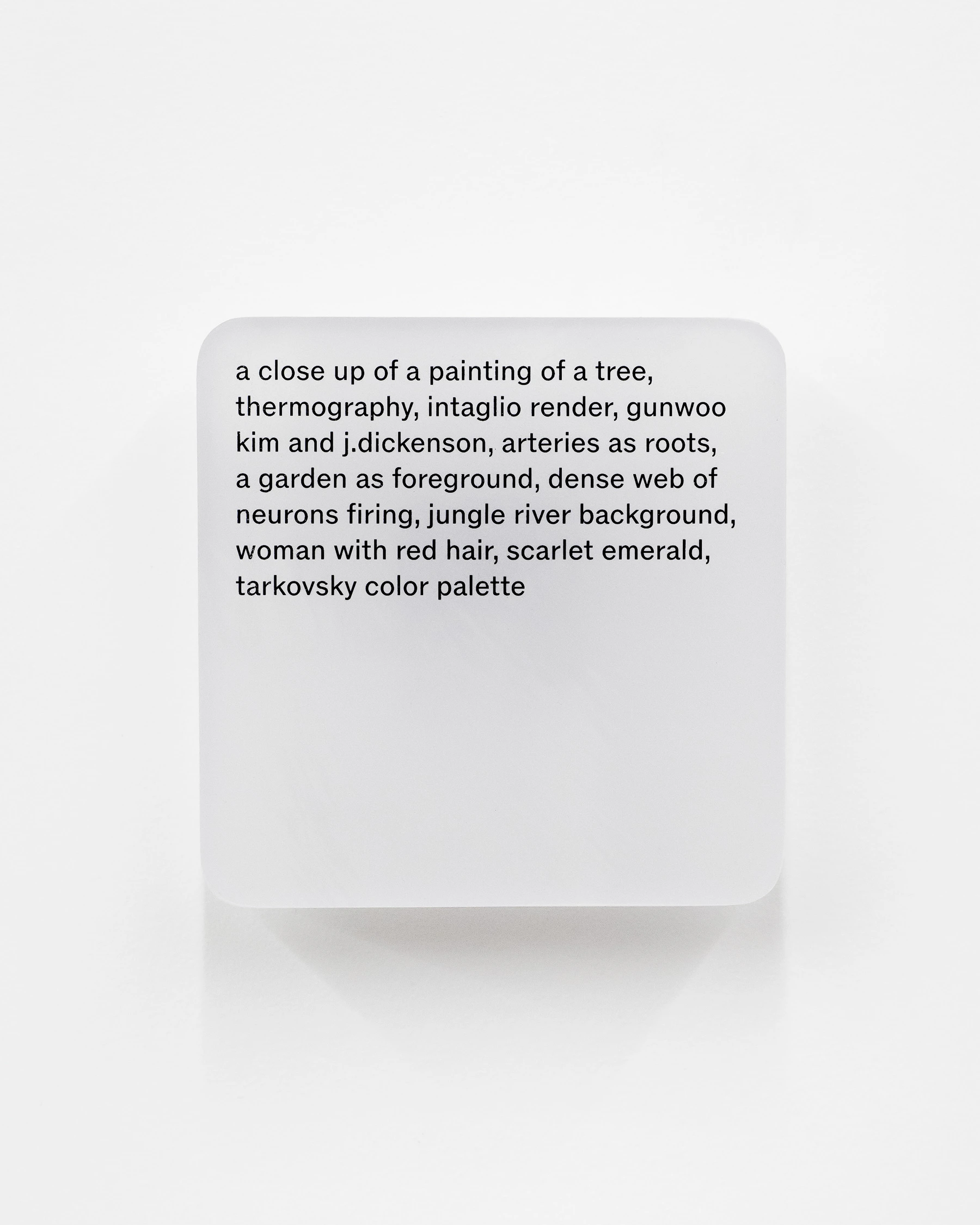 Resin cast pigment print
