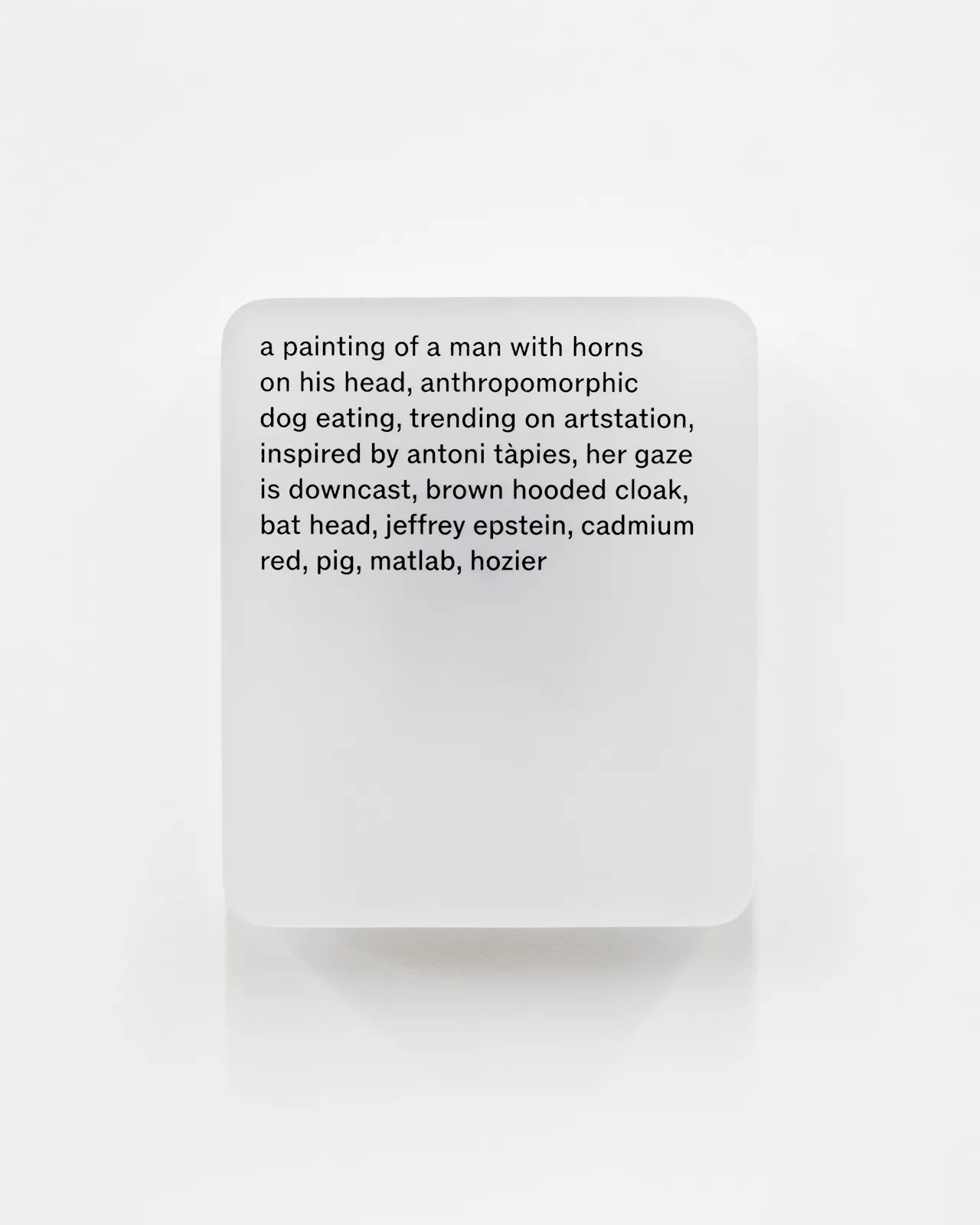 Resin cast pigment print