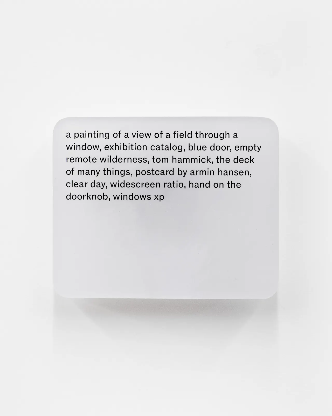 Resin cast pigment print