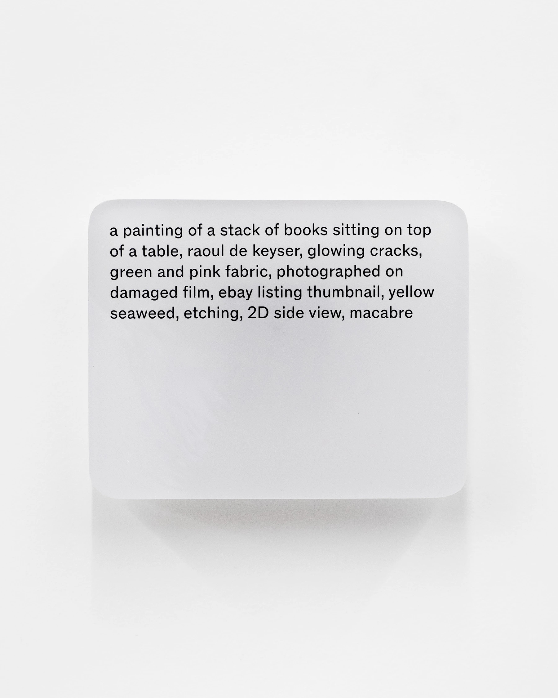 Resin cast pigment print