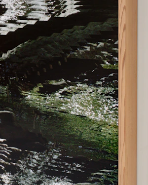 Archival pigment print, mounted on dibond, cedar artist frame