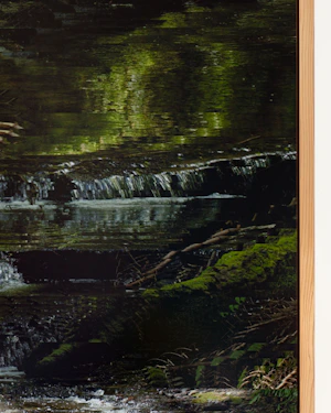 Archival pigment print, mounted on dibond, cedar artist frame