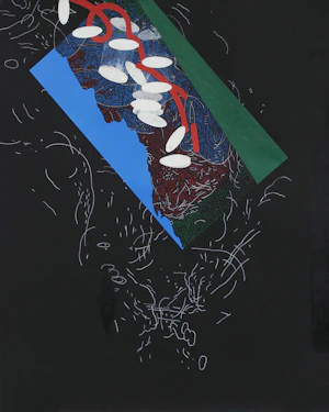 Mixed media painting on board