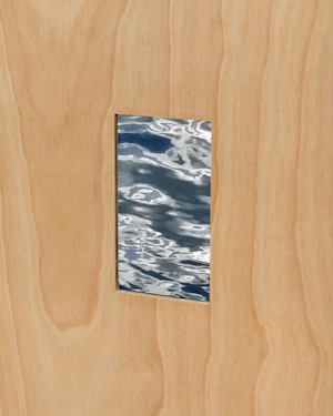 Single-channel video loop, birch artist frame