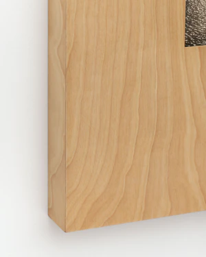 Single-channel video loop, birch artist frame