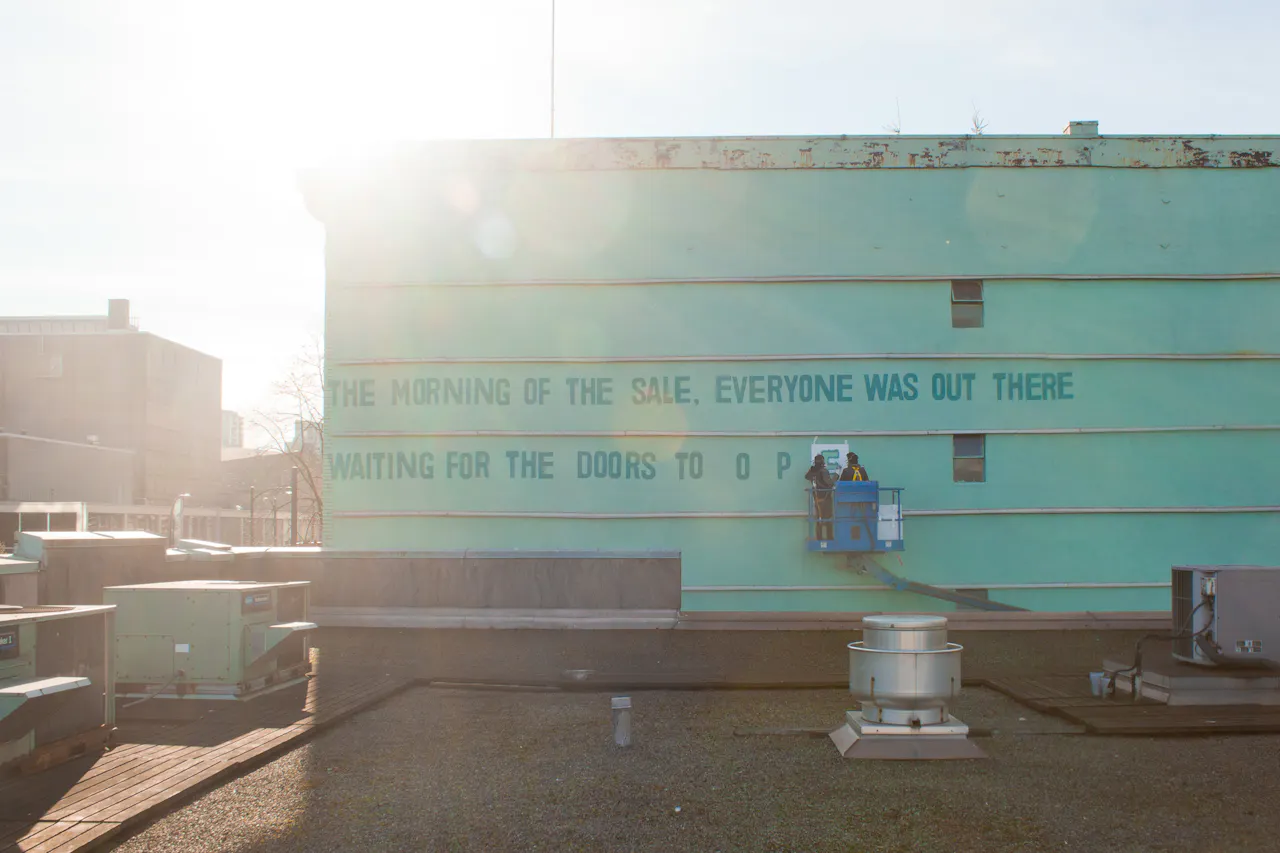 Typographic public art installation