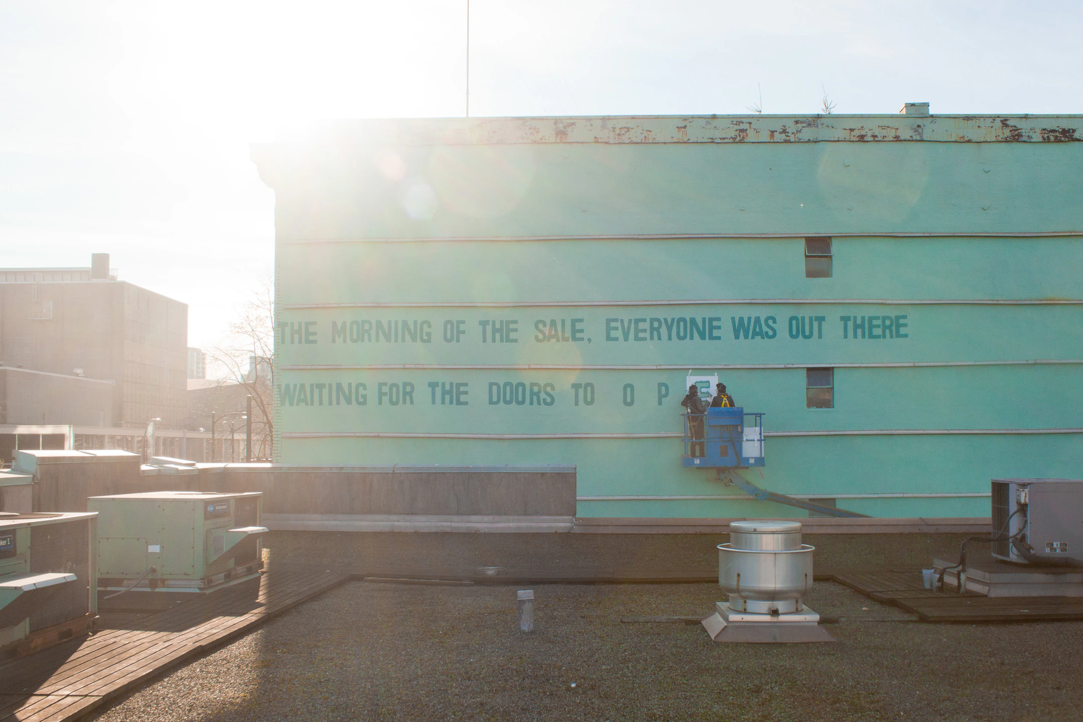 Typographic public art installation